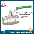 TMOK 1/2 &#39;&#39; Válvula de mariposa de aluminio maneja rosca NPT Válvula de bola de agua de latón PNSC para puerto completo para irrigación por obstrucción Yuhuan Zhejiang